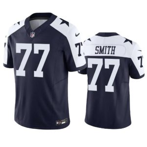 Men Dallas Cowboys #77 Tyron Smith Navy 2023 F.U.S.E. Vapor Limited Stitched Football Jersey