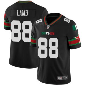 Men Dallas Cowboys #88 CeeDee Lamb Black Mexico Vapor Limited Stitched Football Jersey