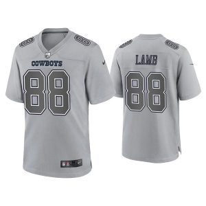 Men Dallas Cowboys #88 CeeDee Lamb Gray Atmosphere Fashion Stitched Game Jersey