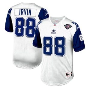 Men Dallas Cowboys #88 Michael Irvin White 1996 Throwback Football Stitched Jersey