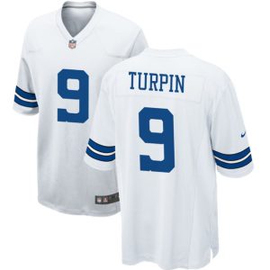 Men Dallas Cowboys #9 KaVontae Turpin White Football Stitched Game Jersey