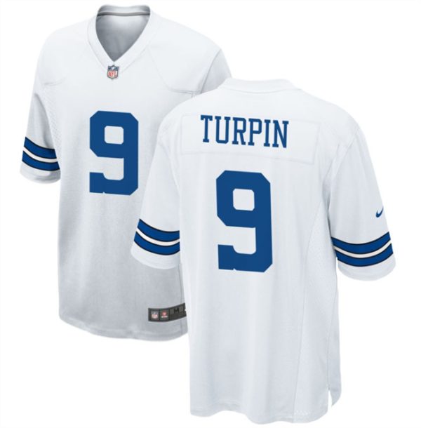 Men Dallas Cowboys #9 KaVontae Turpin White Football Stitched Game Jersey