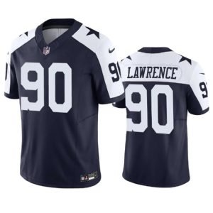 Men Dallas Cowboys #90 Demarcus Lawrence Navy 2023 F.U.S.E. Vapor Limited Stitched Football Jersey