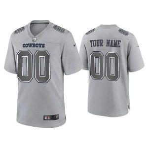 Men Dallas Cowboys Active Player Custom Gray Atmosphere Fashion Stitched Game Jersey