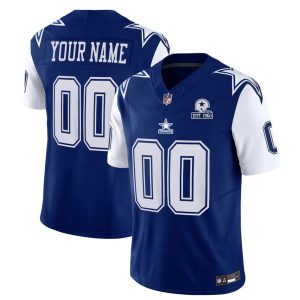 Men Dallas Cowboys Active Player Custom Navy 2023 F.U.S.E. With Established In 1960 Patch Vapor Limited Football Stitched Jersey