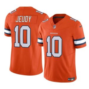 Men Denver Broncos #10 Jerry Jeudy Orange 2023 F.U.S.E. Vapor Untouchable Football Stitched Jersey