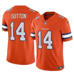 Men Denver Broncos #14 Courtland Sutton Orange 2023 F.U.S.E. Vapor Untouchable Football Stitched Jersey