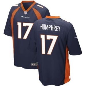 Men Denver Broncos #17 Lil'Jordan Humphrey Navy Football Stitched Game Jersey