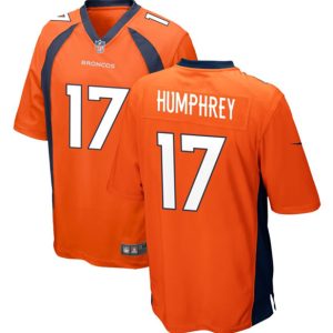 Men Denver Broncos #17 Lil'Jordan Humphrey Orange Football Stitched Game Jersey