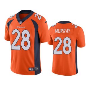 Men Denver Broncos #28 Latavius Murray Orange Vapor Untouchable Stitched Jersey