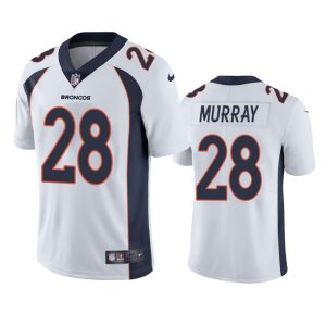 Men Denver Broncos #28 Latavius Murray White Vapor Untouchable Stitched Jersey