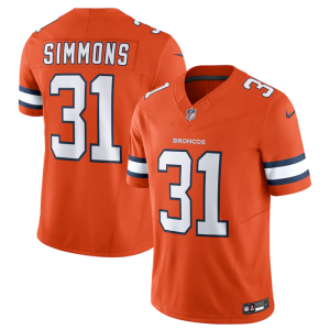 Men Denver Broncos #31 Justin Simmons Orange 2023 F.U.S.E. Vapor Untouchable Stitched Jersey