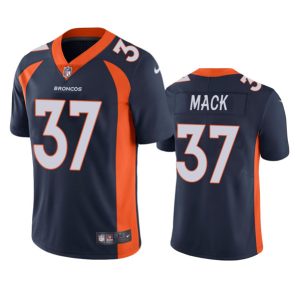 Men Denver Broncos #37 Marlon Mack Navy Vapor Untouchable Stitched Jersey