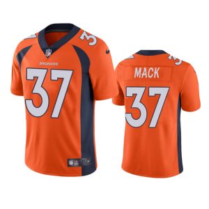 Men Denver Broncos #37 Marlon Mack Orange Vapor Untouchable Stitched Jersey