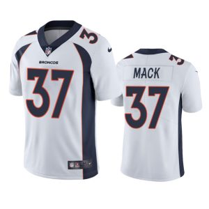 Men Denver Broncos #37 Marlon Mack White Vapor Untouchable Stitched Jersey