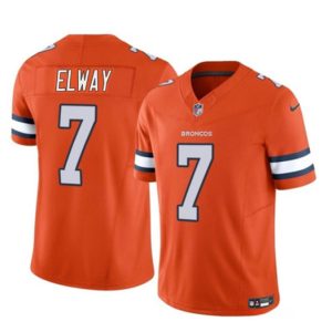 Men Denver Broncos #7 John Elway Orange 2023 F.U.S.E. Vapor Untouchable Football Stitched Jersey