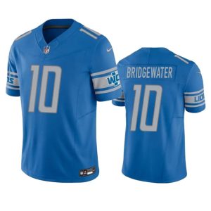 Men Detroit Lions #10 Teddy Bridgewater Blue 2023 F.U.S.E. Vapor Untouchable Limited Football Stitched Jersey