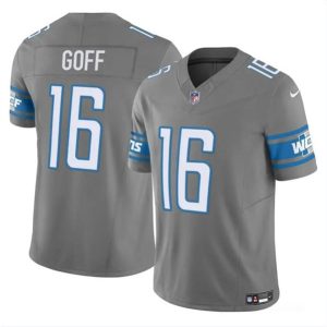 Men Detroit Lions #16 Jared Goff Gray 2023 F.U.S.E. Vapor Untouchable Limited Stitched Jersey