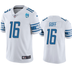 Men Detroit Lions #16 Jared Goff White 2023 90th Anniversary Vapor Untouchable Limited Stitched Jersey