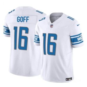 Men Detroit Lions #16 Jared Goff White 2023 F.U.S.E. Vapor Untouchable Limited Stitched Jersey