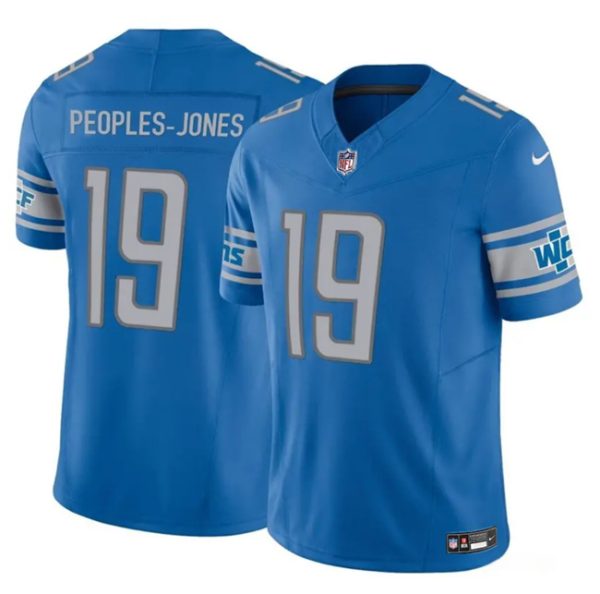 Men Detroit Lions #19 Donovan Peoples-Jones Blue 2023 F.U.S.E. Vapor Untouchable Limited Football Stitched Jersey