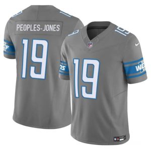 Men Detroit Lions #19 Donovan Peoples-Jones Gray 2023 F.U.S.E. Vapor Untouchable Limited Football Stitched Jersey