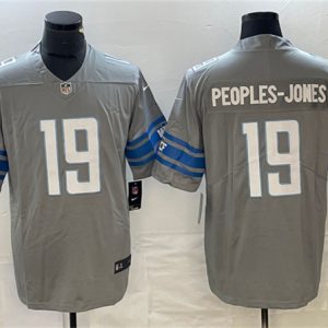 Men Detroit Lions #19 Donovan Peoples-Jones Gray Vapor Untouchable Limited Stitched Jersey