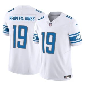 Men Detroit Lions #19 Donovan Peoples-Jones White 2023 F.U.S.E. Vapor Untouchable Limited Football Stitched Jersey