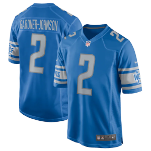 Men Detroit Lions #2 Chauncey Gardner-Johnson Blue Detroit Lions Stitched Game Jersey