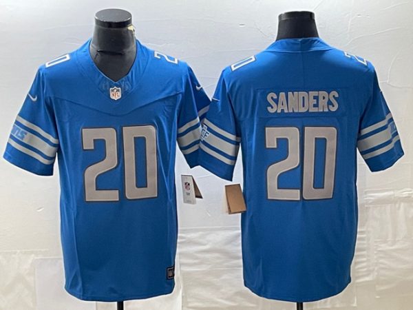 Men Detroit Lions #20 Barry Sanders Blue 2023 F.U.S.E. Vapor Untouchable Limited Football Stitched Jersey