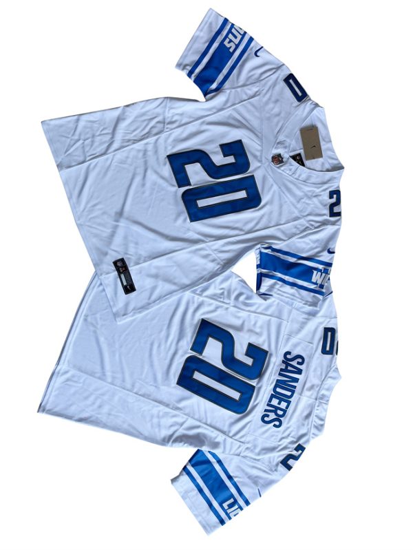 Men Detroit Lions #20 Barry Sanders White 2023 F.U.S.E. Vapor Untouchable Limited Football Stitched Jersey