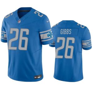 Men Detroit Lions #26 Jahmyr Gibbs Blue 2023 F.U.S.E. Vapor Untouchable Limited Football Stitched Jersey