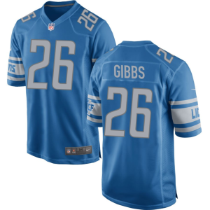 Men Detroit Lions #26 Jahmyr Gibbs Nlue 2023 Draft Stitched Game Jersey