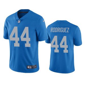 Men Detroit Lions #44 Malcolm Rodriguez Blue Vapor Untouchable Limited Stitched Jersey