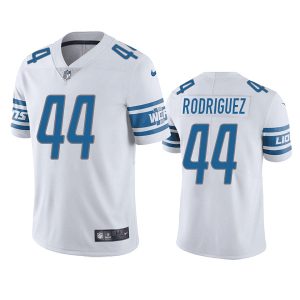 Men Detroit Lions #44 Malcolm Rodriguez White Vapor Untouchable Limited Stitched Jersey