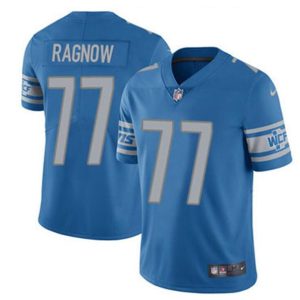 Men Detroit Lions #77 Frank Ragnow Blue Vapor Untouchable Limited Football Stitched Jersey