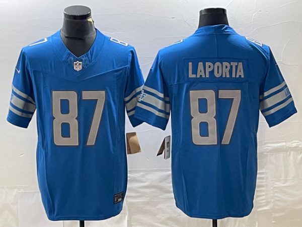 Men Detroit Lions #87 Sam LaPorta Blue 2023 F.U.S.E. Vapor Untouchable Limited Football Stitched Jersey