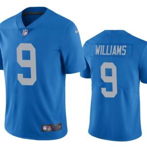 Men Detroit Lions #9 Jameson Williams Blue Vapor Untouchable Limited Stitched Jersey