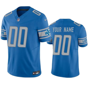 Men Detroit Lions Active Player Custom Blue 2023 F.U.S.E. Vapor Untouchable Limited Stitched Jersey