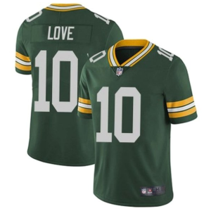 Men Green Bay Packers #10 Jordan Love Green Stitched Jersey