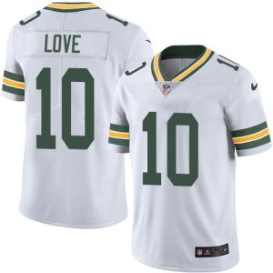 Men Green Bay Packers #10 Jordan Love White Stitched Jersey