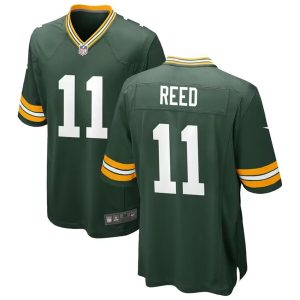 Men Green Bay Packers #11 Jayden Reed Green Stitched Game Jersey