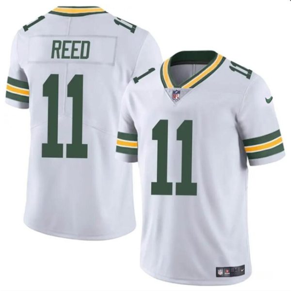 Men Green Bay Packers #11 Jayden Reed White Vapor Untouchable Football Stitched Jersey