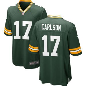 Men Green Bay Packers #17 Anders Carlson Green Stitched Game Jersey