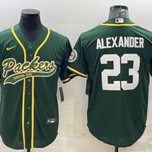 Men Green Bay Packers #23 Jaire Alexander Green With Patch Cool Base Stitched Baseball Jersey