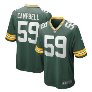 Men Green Bay Packers #59 De'Vondre Campbell Green Football Stitched Game Jersey