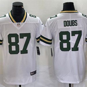 Men Green Bay Packers #87 Romeo Doubs White Vapor Untouchable Limited Stitched Jersey