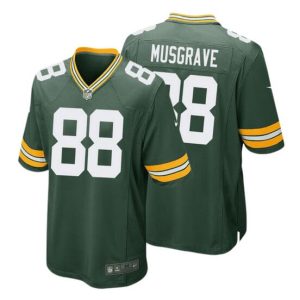 Men Green Bay Packers #88 Luke Musgrave Green Football Stitched Game Jersey