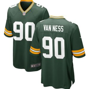 Men Green Bay Packers #90 Lukas Van Ness Green Stitched Game Jersey