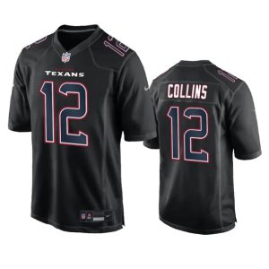 Men Houston Texans #12 Nico Collins Black Fashion Vapor Untouchable Limited Football Stitched Jersey